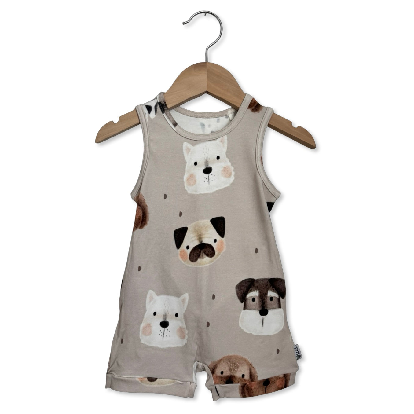 Pooch Pals Kid's Sleeveless Shorty Romper Luxe Edition | Cotton Bamboo Blend