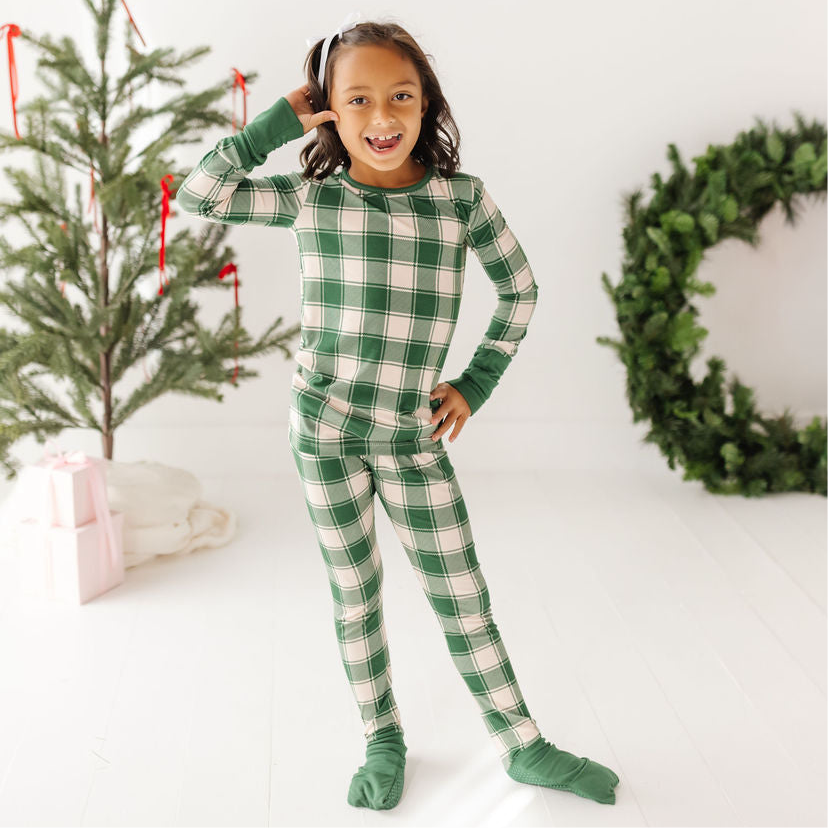 Forest Fir All Wrapped Up Kid's Two Piece Jammie Set