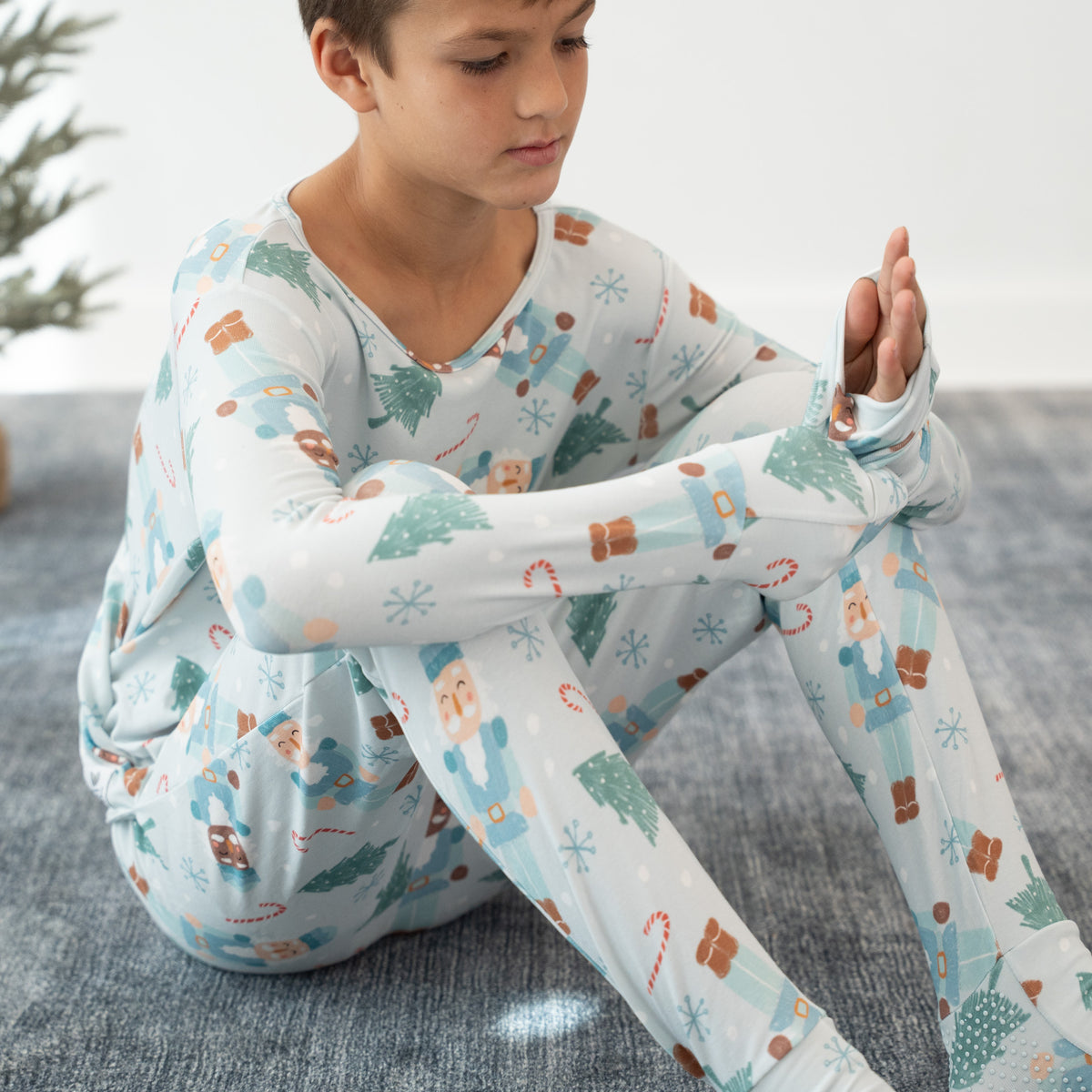 Frosted Flurry Soldiers Kid's Day to Night Romper Luxe Edition | Cotton Bamboo Blend