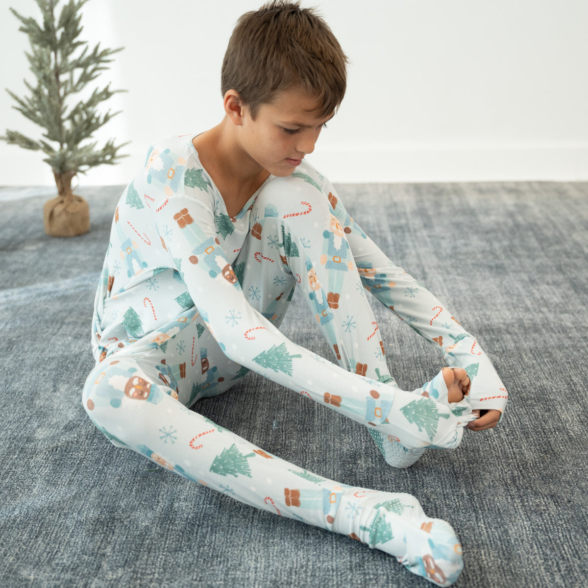 Frosted Flurry Soldiers Kid's Day to Night Romper Luxe Edition | Cotton Bamboo Blend