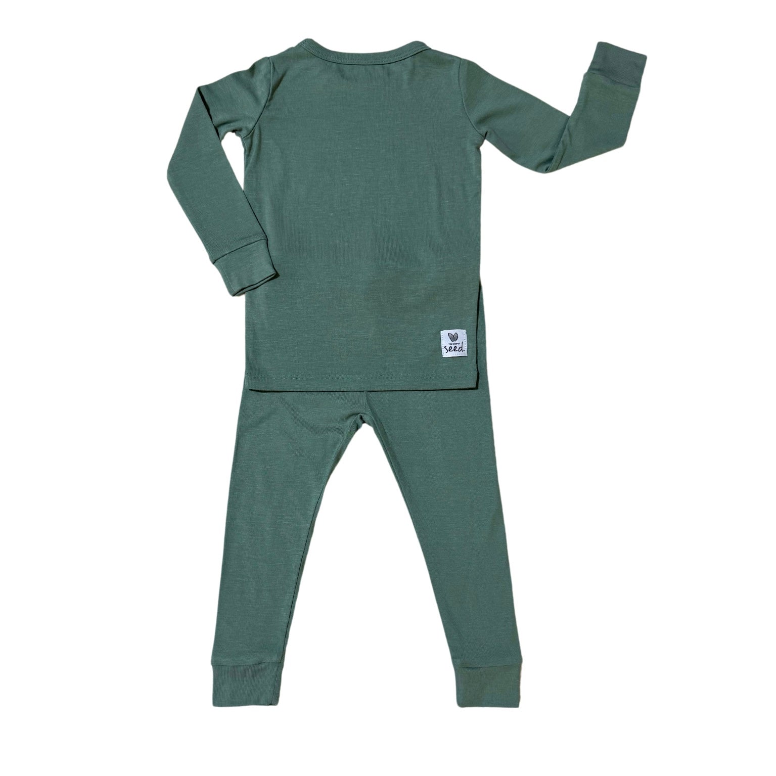 Succulent Mini Ribbed Two Piece Kid's Jammie Set