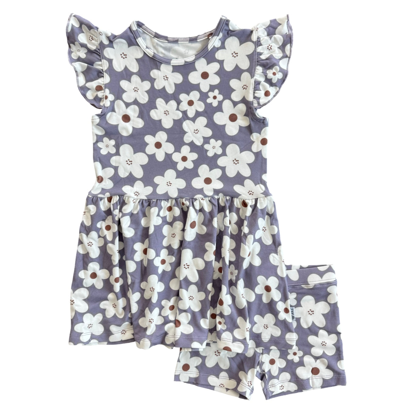 Daisy Days Twirl Dress & Shorts Kid Luxe Edition | Cotton Bamboo Blend