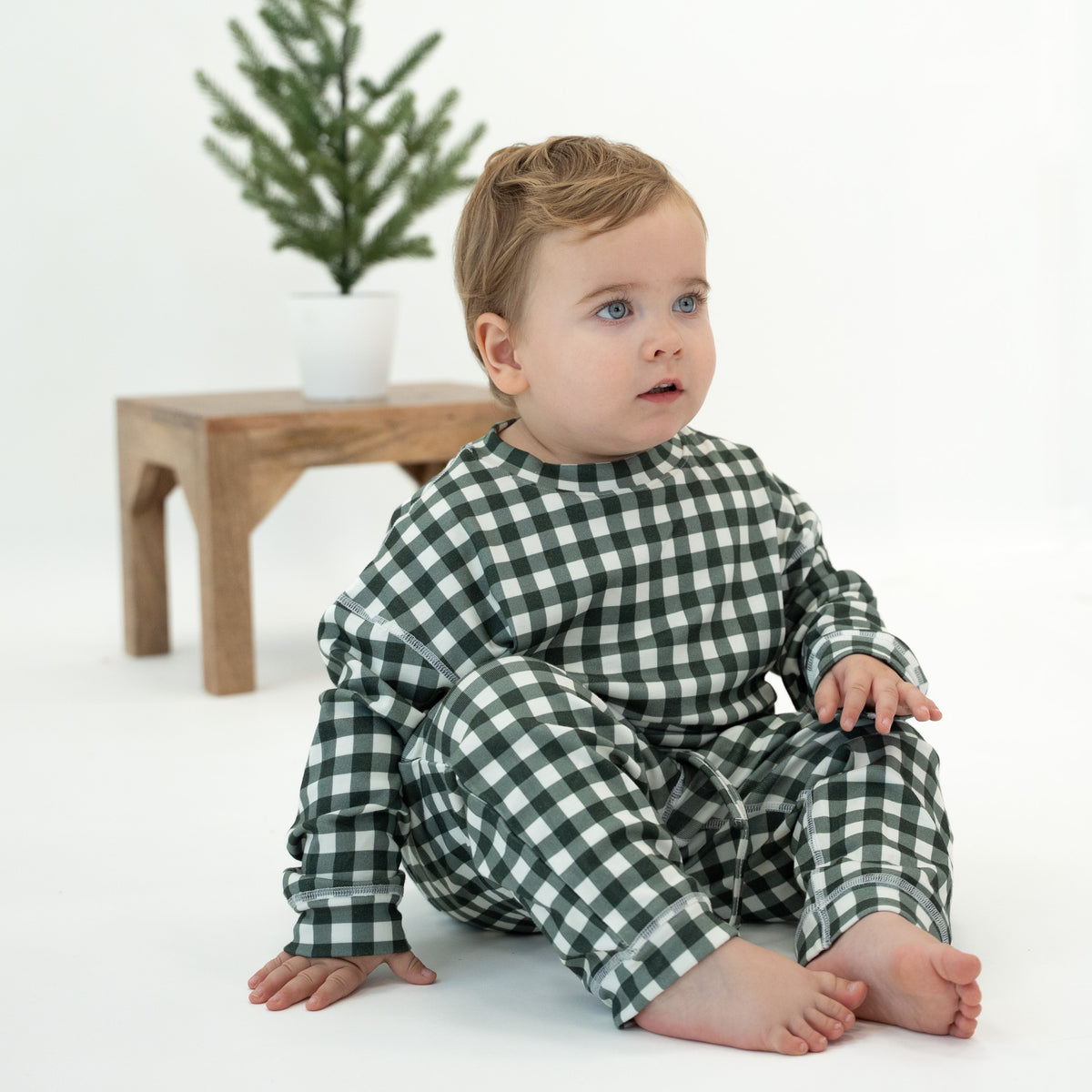 Mistletoe Gingham Long CALM CLOUD™ Set