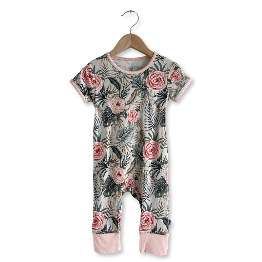 Peony Tropic Short Long Romper