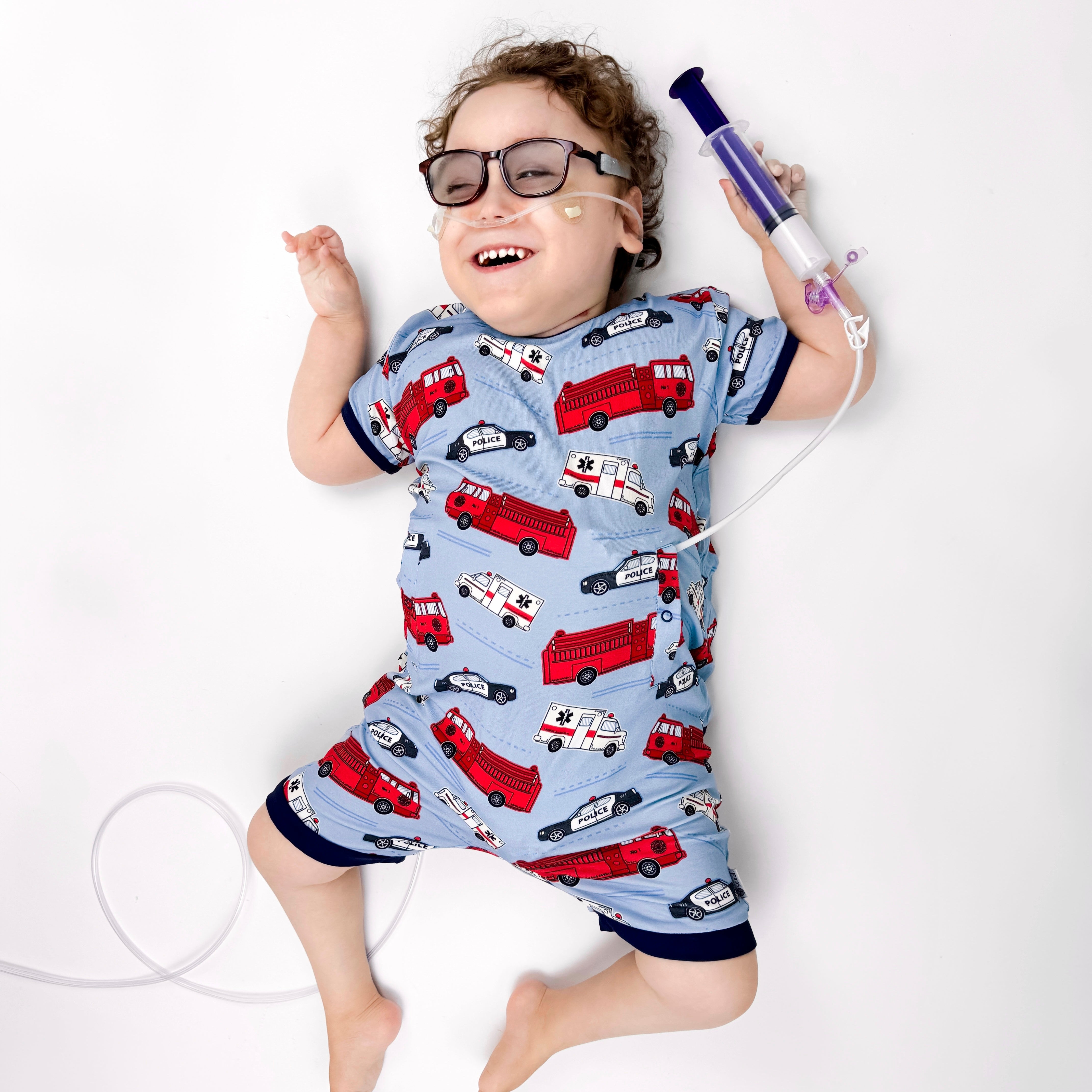 Help Is On The Way Adaptive Tube Access Shorty Romper