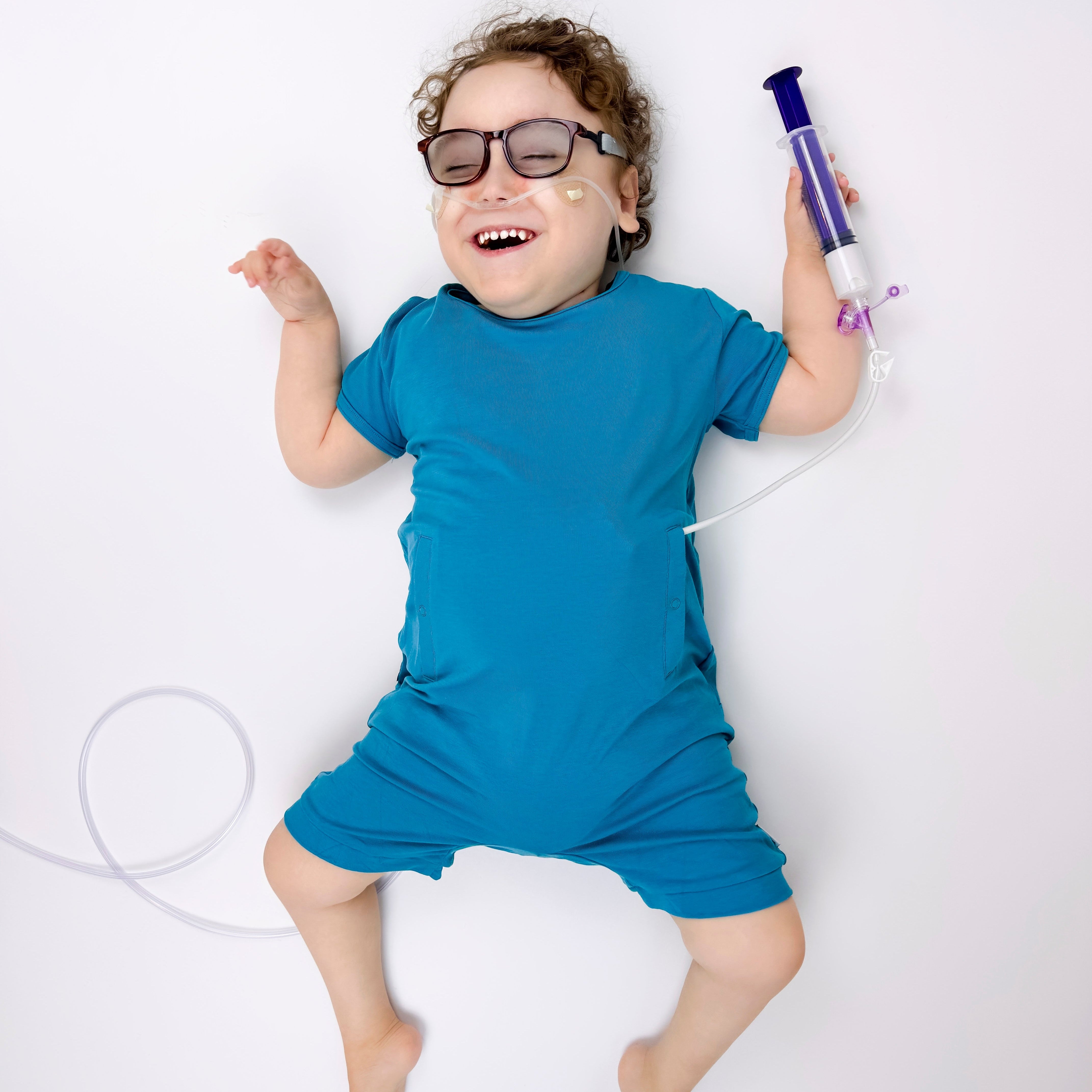 Peacock Adaptive Tube Access Shorty Romper