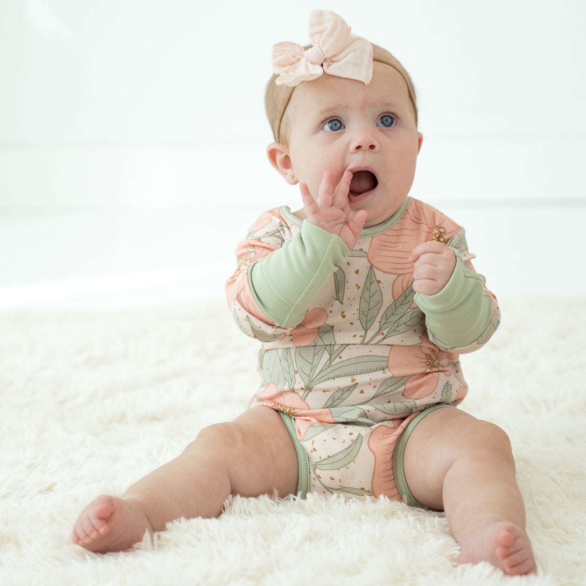 Petal Me Pink Long Sleeve Snuggle Bug Bodysuit