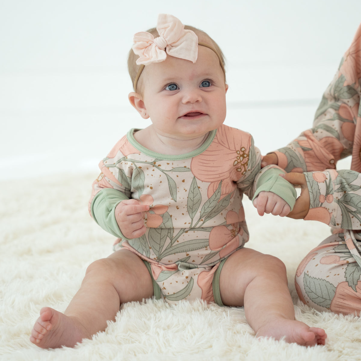 Petal Me Pink Long Sleeve Snuggle Bug Bodysuit