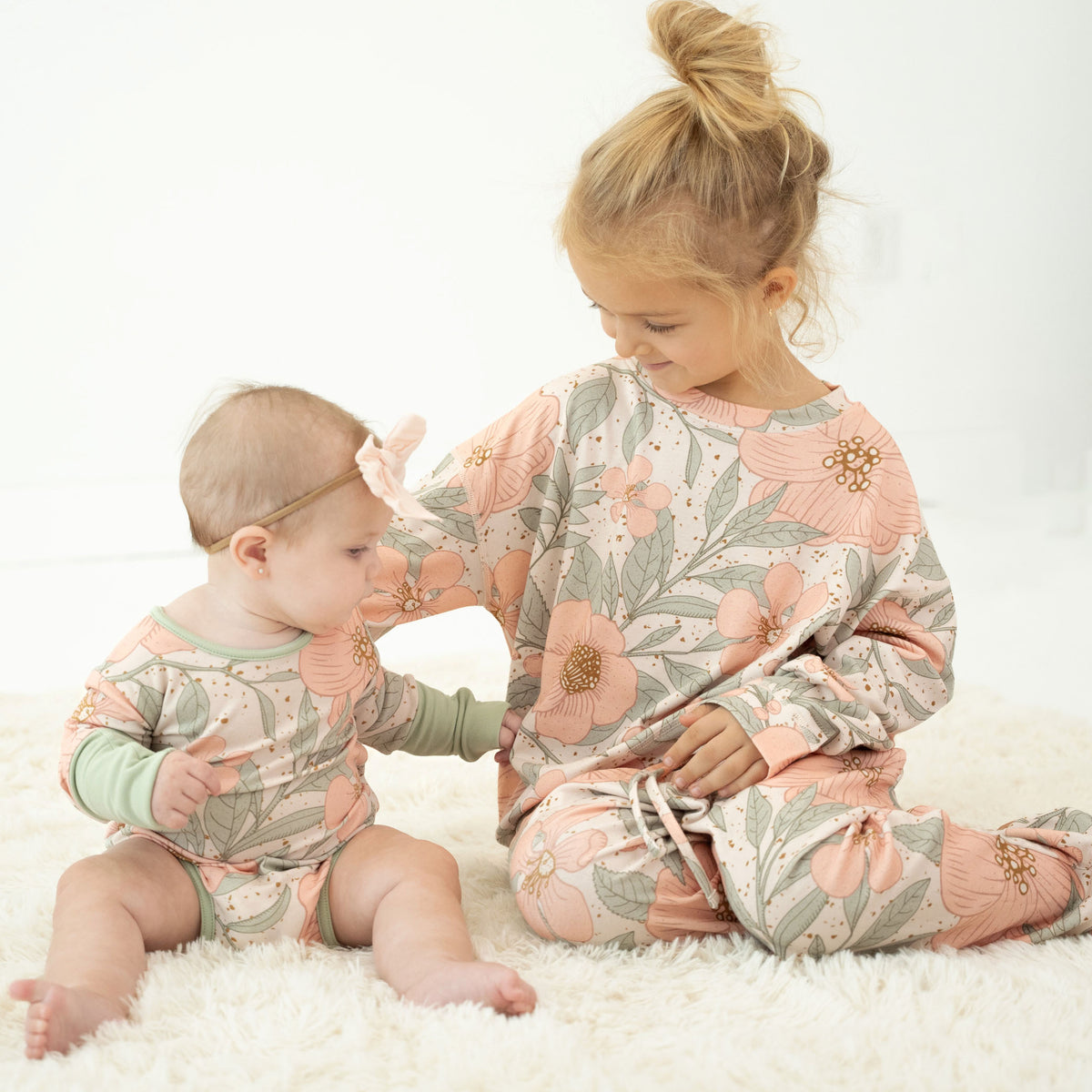 Petal Me Pink Long Sleeve Snuggle Bug Bodysuit