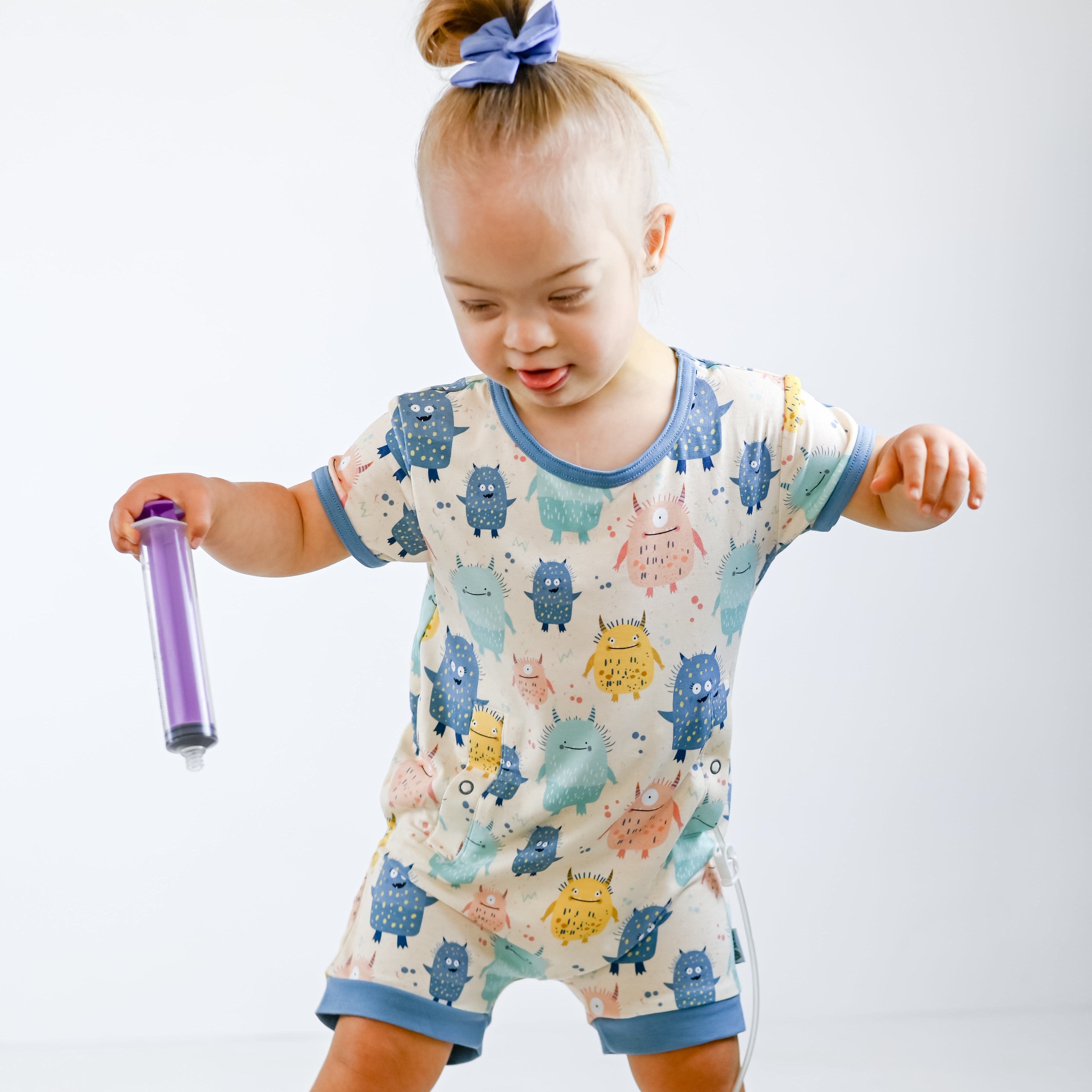 Yippity Yeti Adaptive Tube Access Shorty Romper