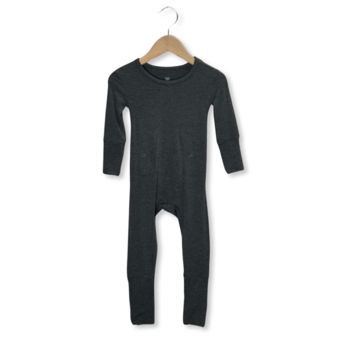 Charcoal Adaptive Tube Access with snaps Kid's Day to Night Romper
