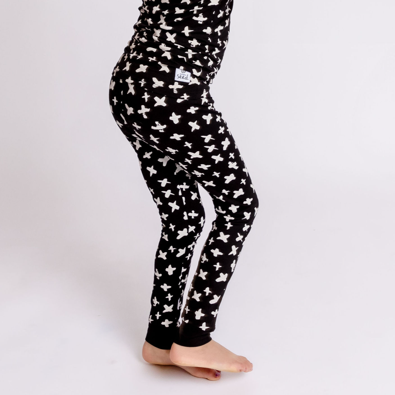 X Marks the Spot Black Two Piece Kid's Jammie Set