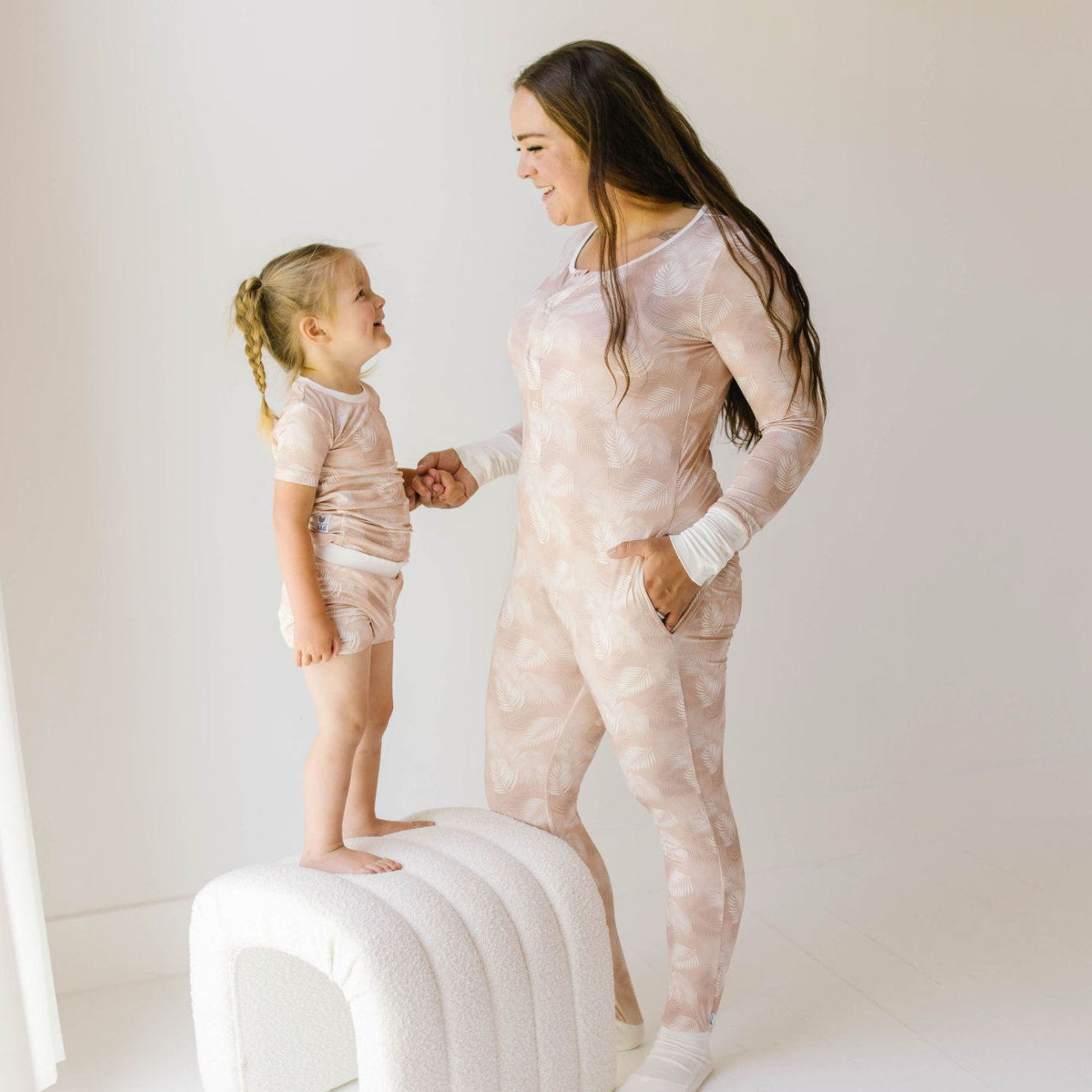 Pink Palms Two Piece Short Jammie Set (18-24 mth- 5T)