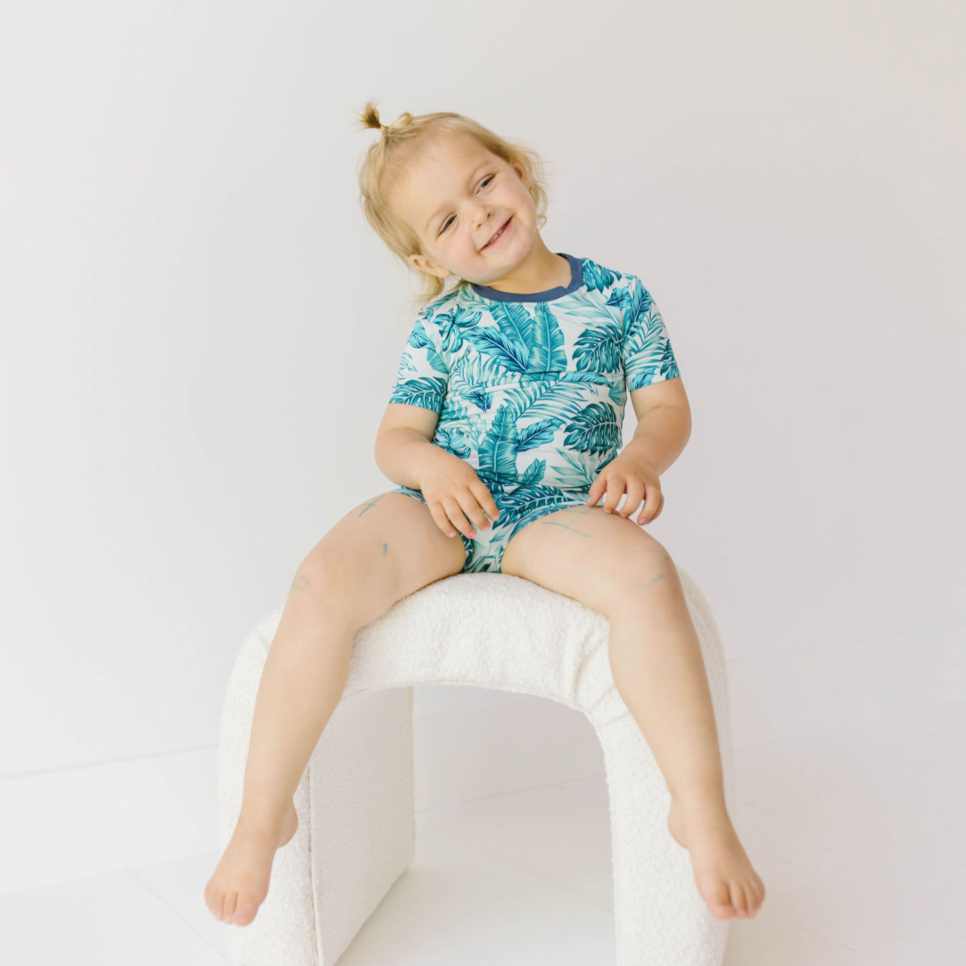 Monstera Two Piece Kid's Short Jammie Set (6-12/14)