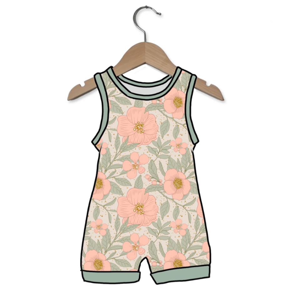 Petal Me Pink Sleeveless Shorty Romper
