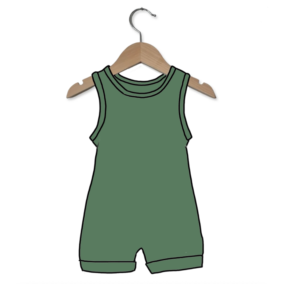 Succulent Sleeveless Shorty Romper