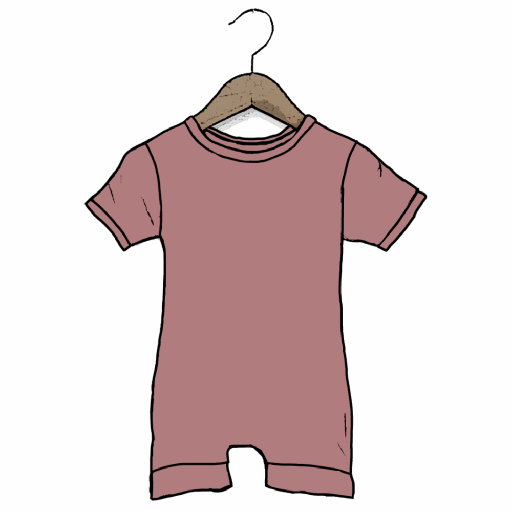 Dusty Rose Shorty Romper