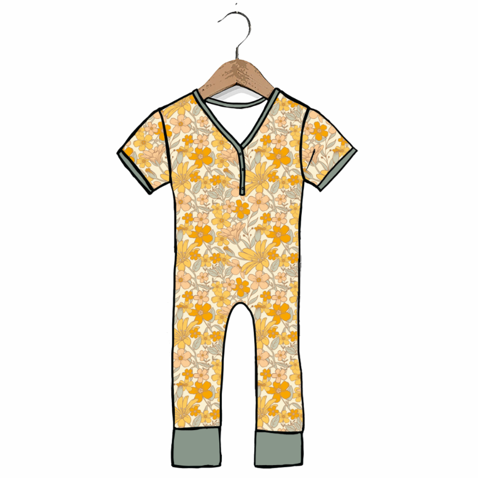 Fallin' For Blooms At Your Leisure Adult Short Long Romper
