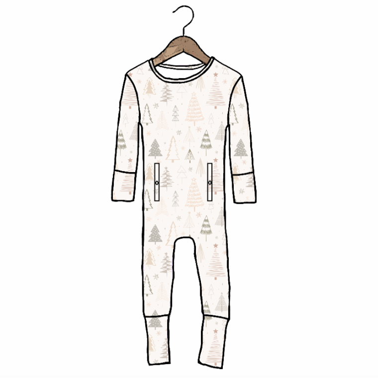 Snow Kissed Pines Adaptive Tube Access Day to Night Romper