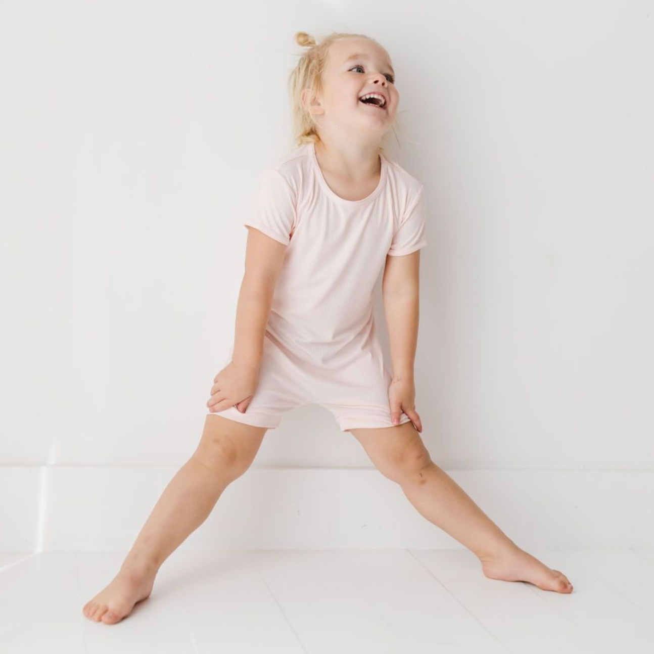 Carnation Ribbed Shorty Romper