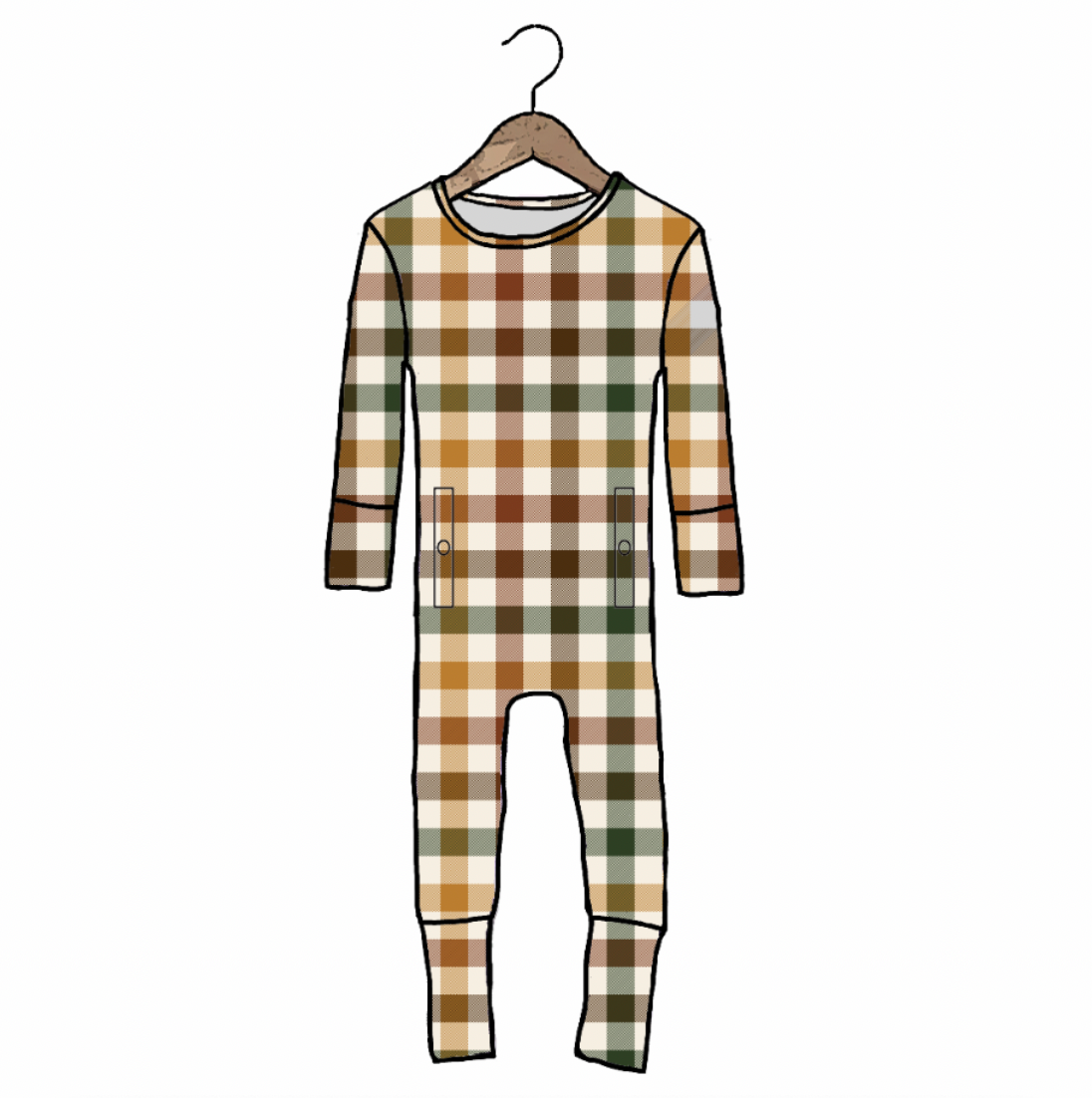 Autumn Plaid Adaptive Tube Access Day to Night Romper