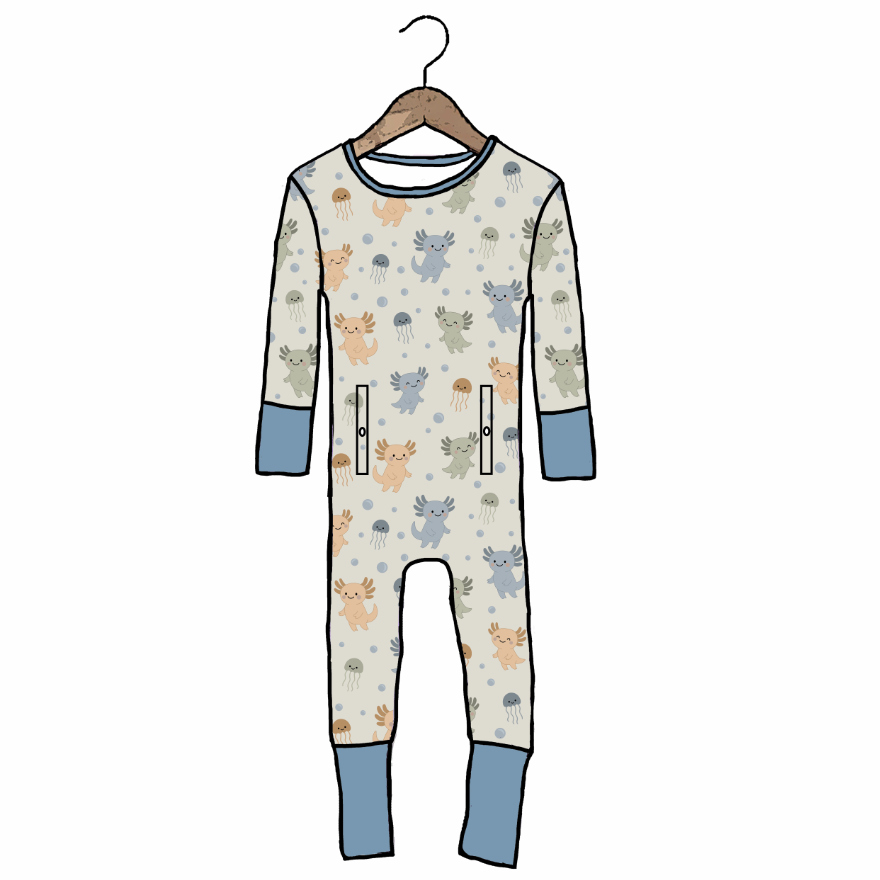 Alotl Smiles Adaptive Tube Access Day to Night Romper