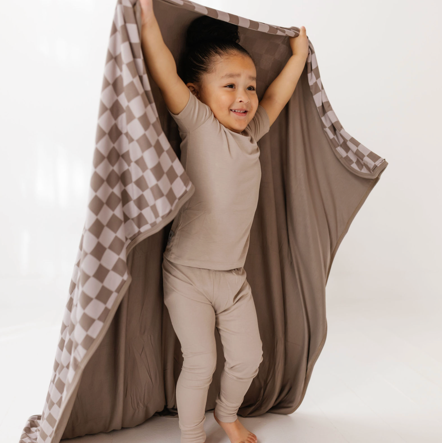 Cocoa Check Nuzzle Blanket