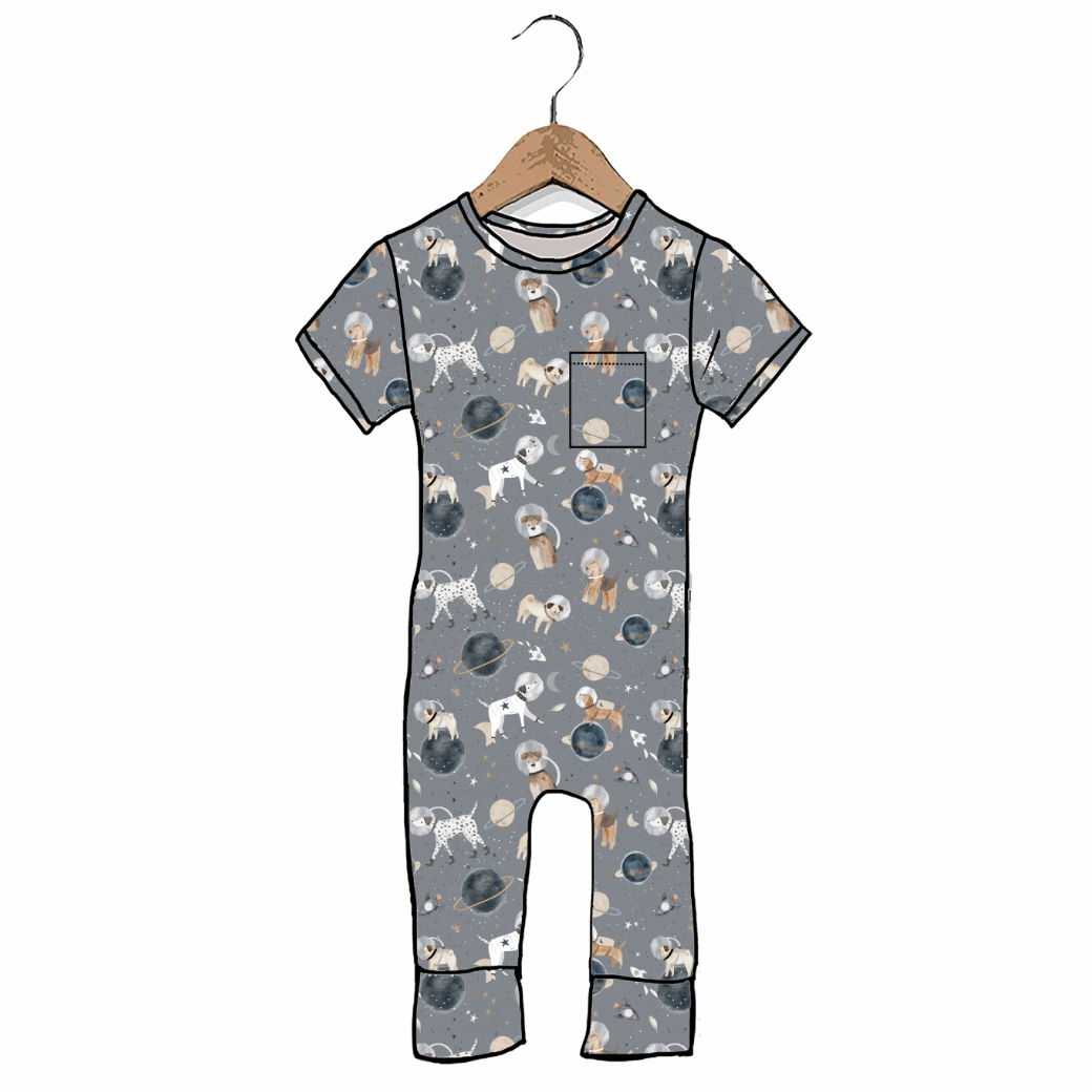 Space Paws Short Long Romper