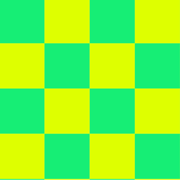 Checkered pattern with alternating green and yellow squares