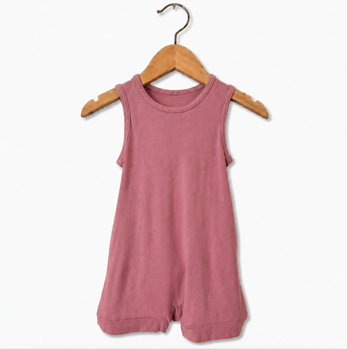 Dusty Rose Sleeveless Shorty Romper Luxe Edition | Cotton Bamboo Blend