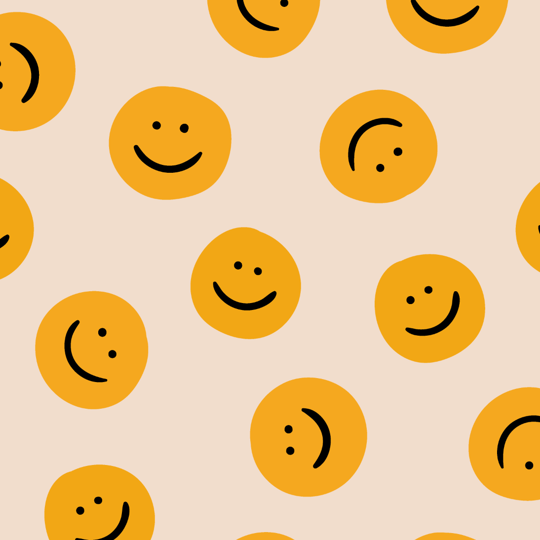 yellow smiley face print 

