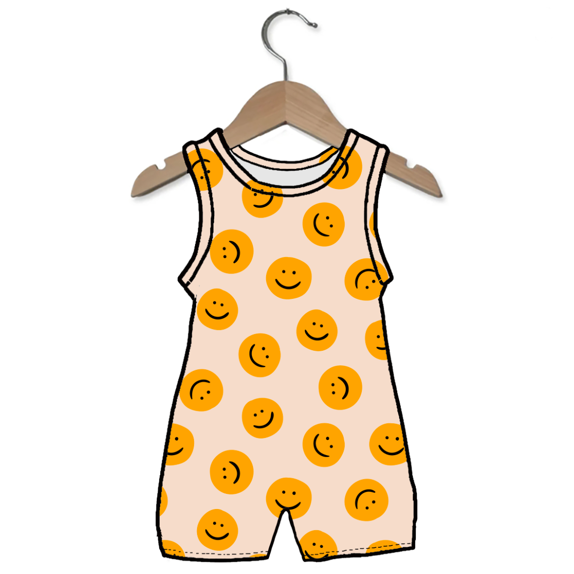 Happy and You Know It Adult Sleeveless Shorty Romper Luxe Edition | Cotton Bamboo Blend