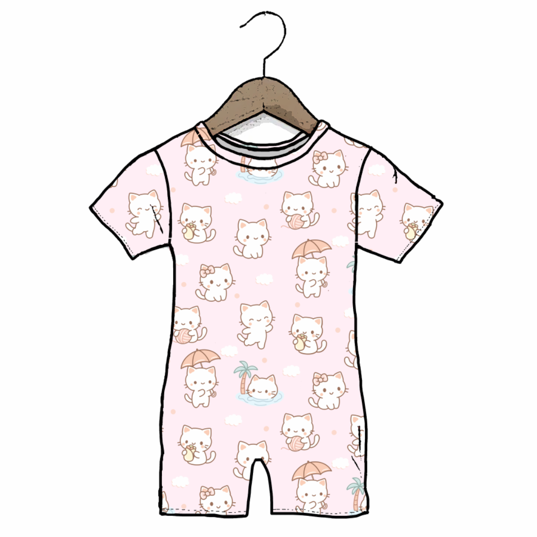Kitty Daydream Adult Shorty Romper