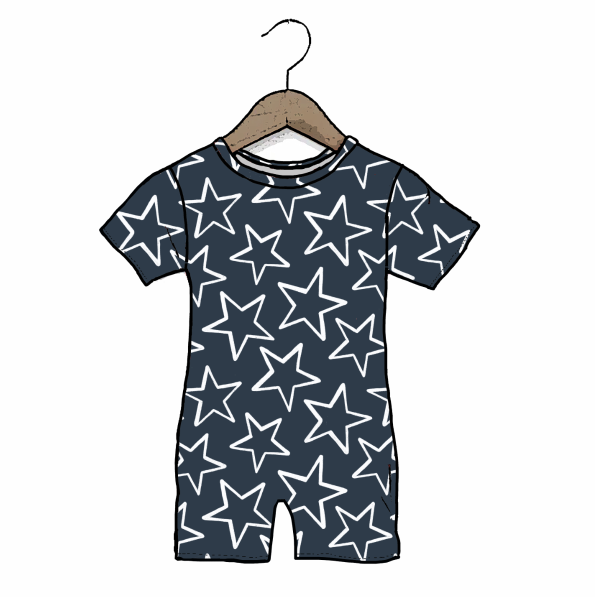 Star-Spangled Adult Shorty Romper