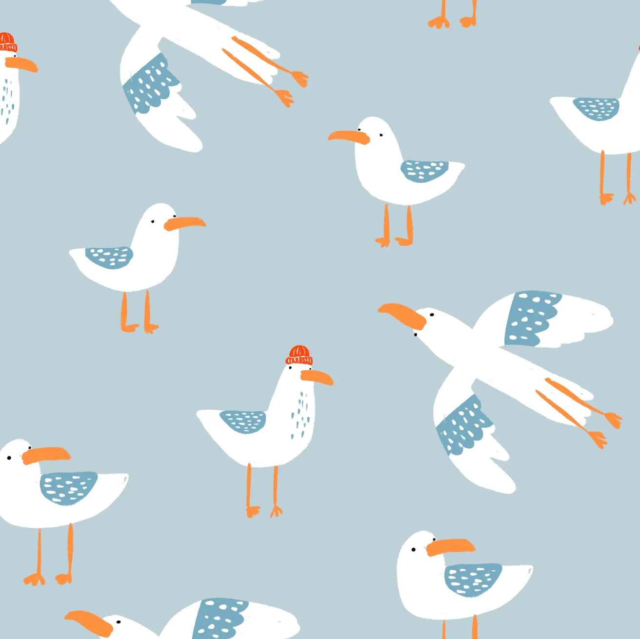 Gulls Just Want To Have Fun Short Sleeve Snuggle Bug Bodysuit