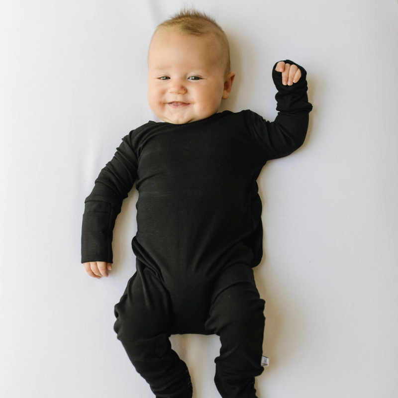 Black Day to Night Romper Luxe Edition | Cotton Bamboo Blend