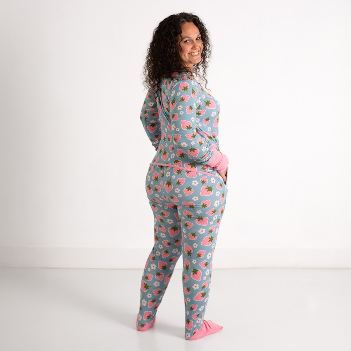 Strawberry Fields At Your Leisure Snap Down Adult Romper