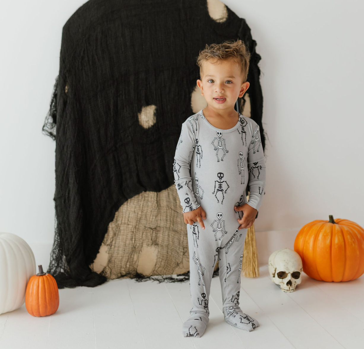Busy Bones Skeletons Day to Night Romper