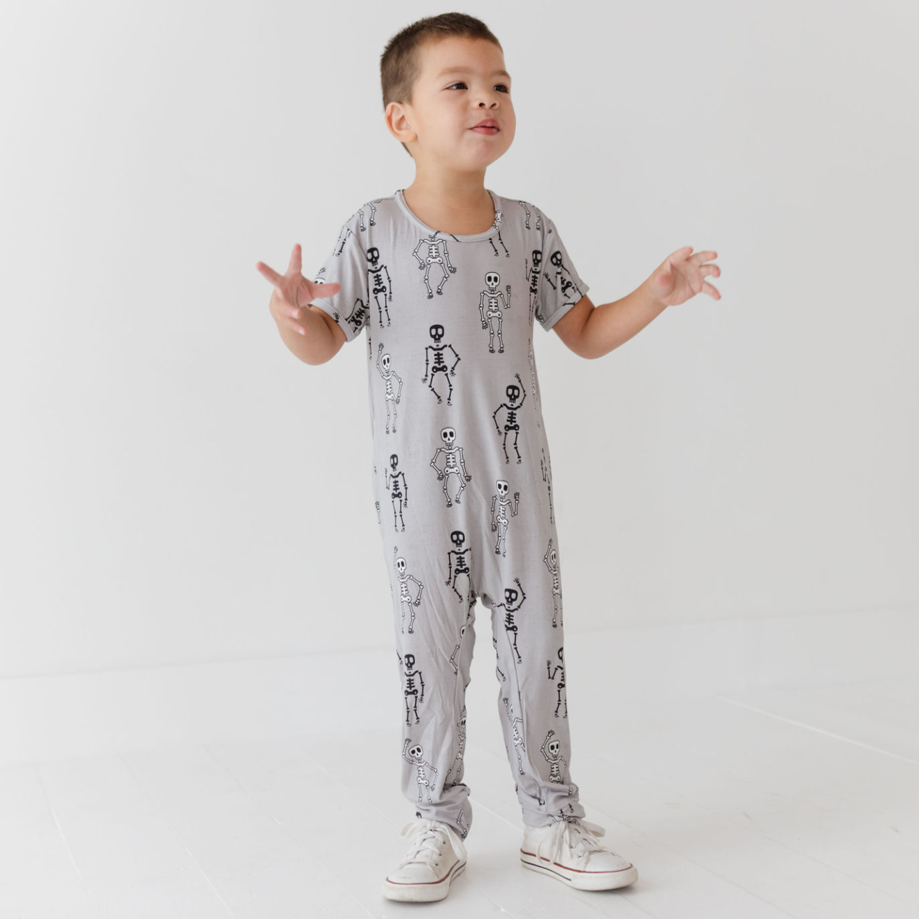 Busy Bones Short Long Romper