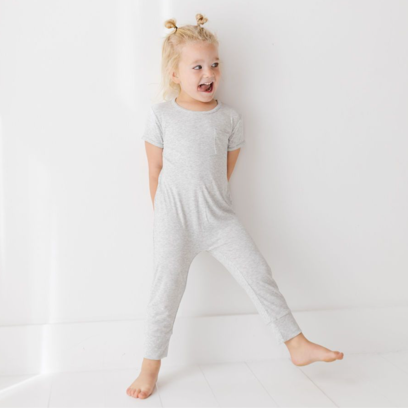 Salt Ribbed Short Long Romper