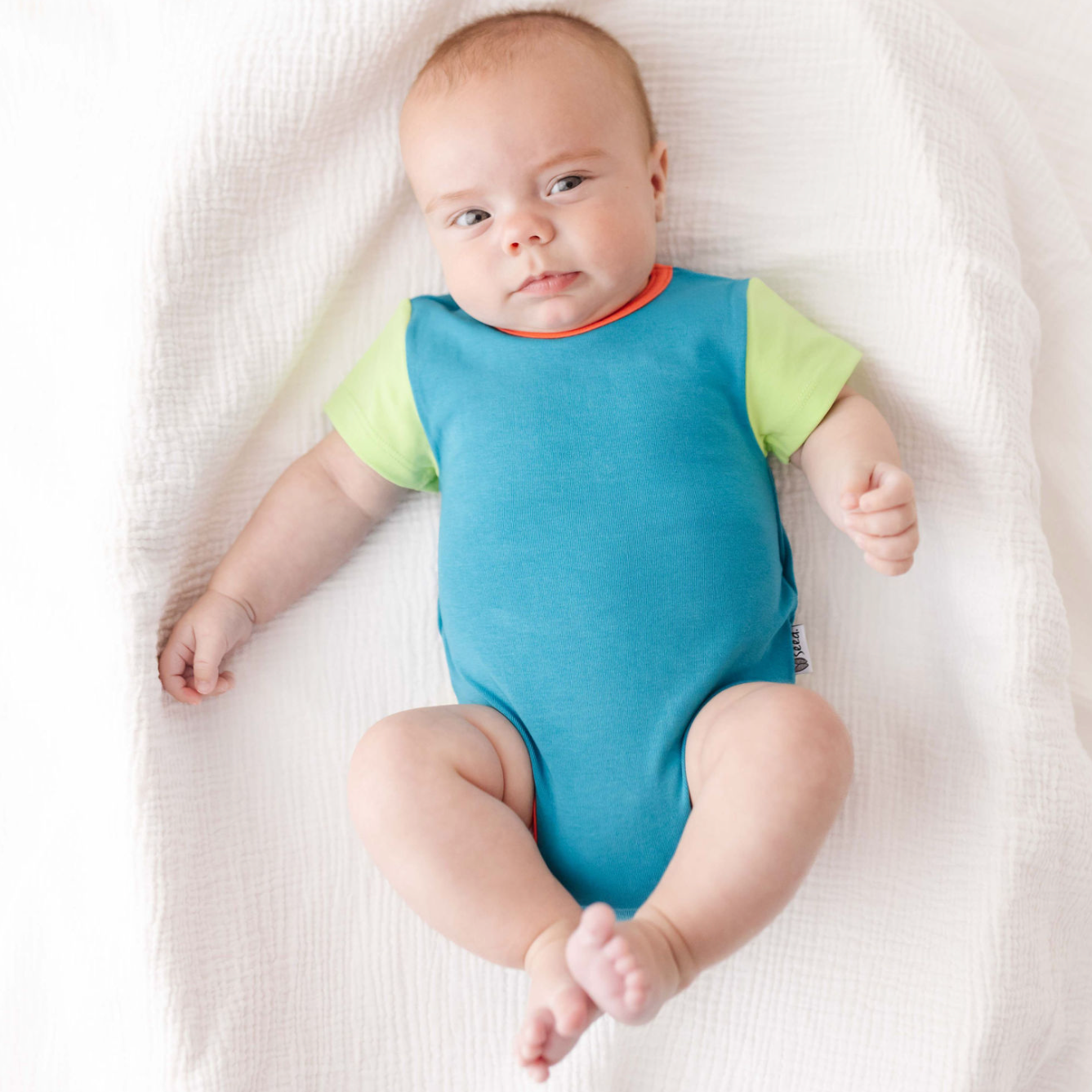 Funky Fresh Short Sleeve Snuggle Bug Bodysuit Luxe Edition | Cotton Bamboo Blend