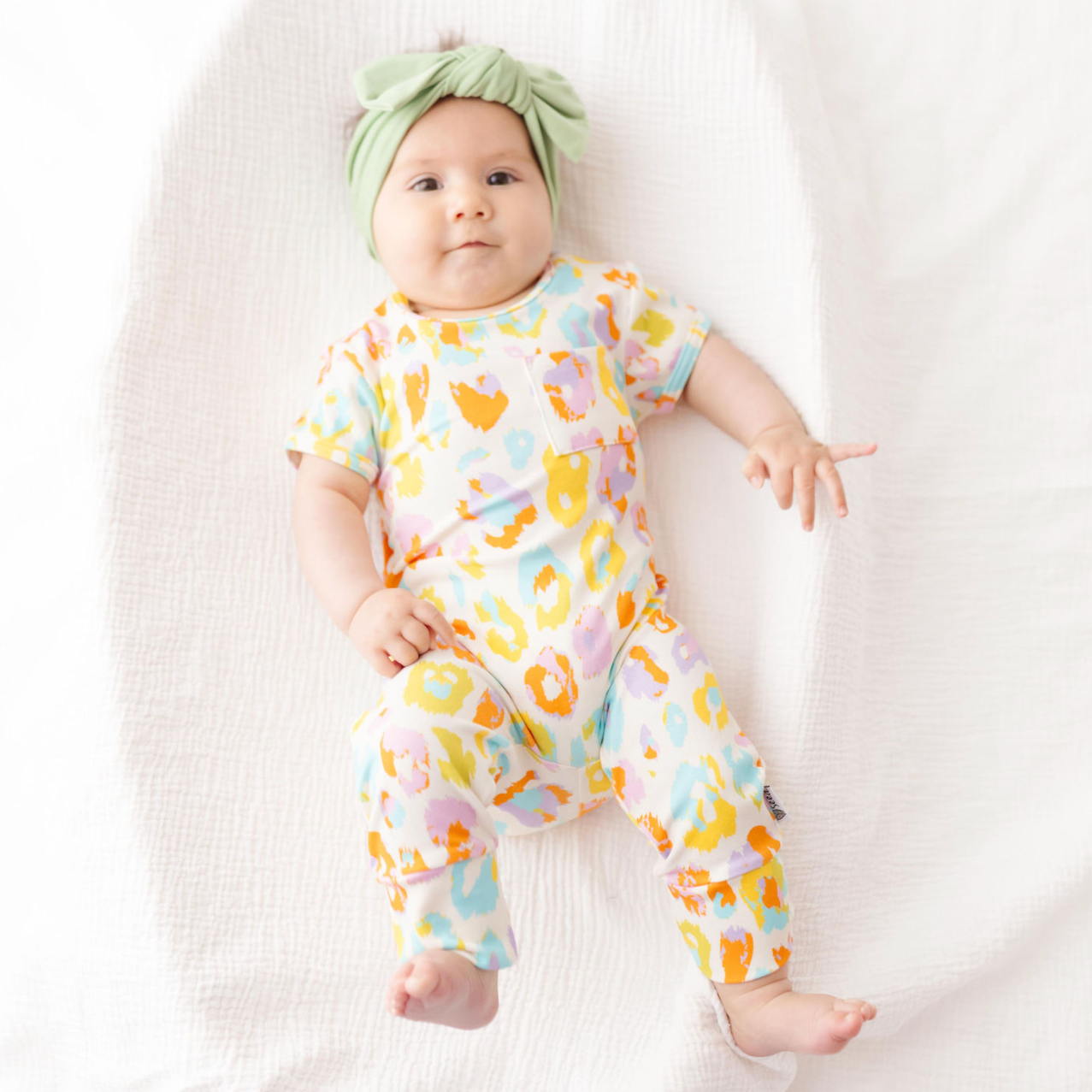 Color Me Wild Short Long Romper Luxe Edition | Cotton Bamboo Blend
