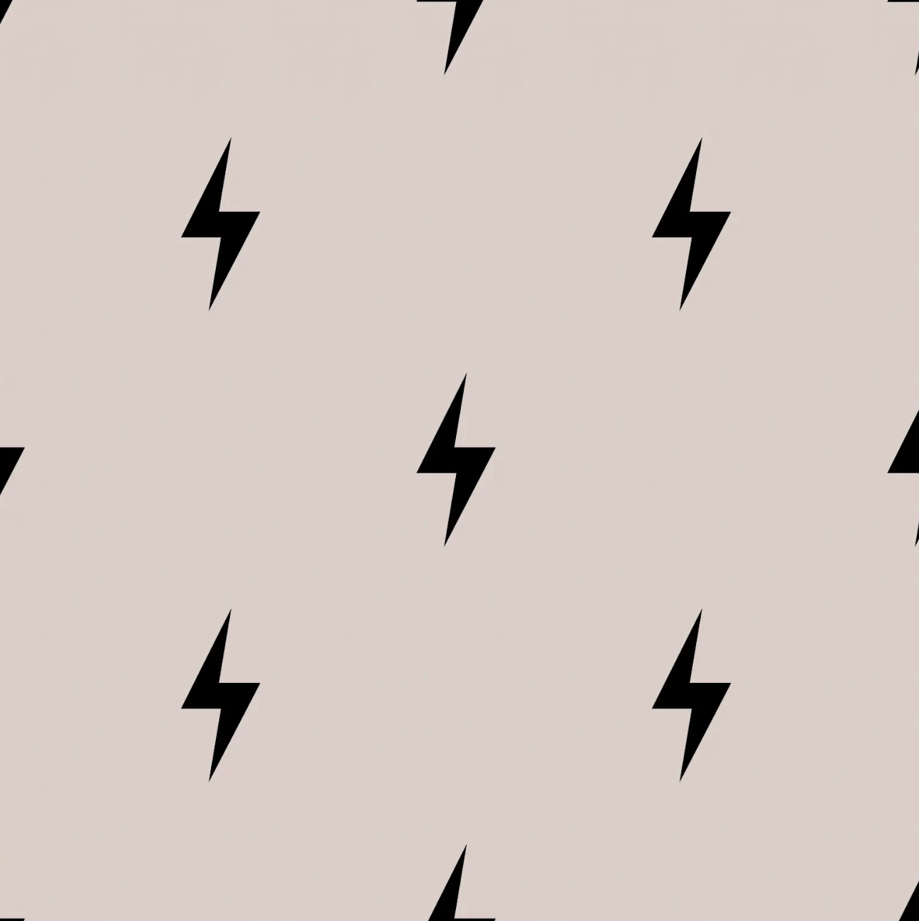 Pattern of black lightning bolts on a beige background