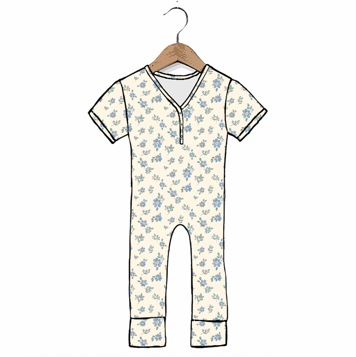 Forget Me Not At Your Leisure Adult Short Long Romper Luxe Edition | Cotton Bamboo Blend