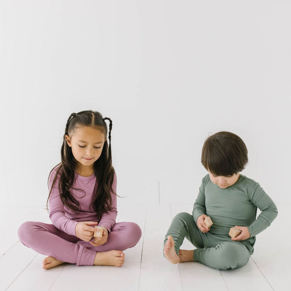 Wanderlust Mini Ribbed Two Piece Kid's Jammie Set