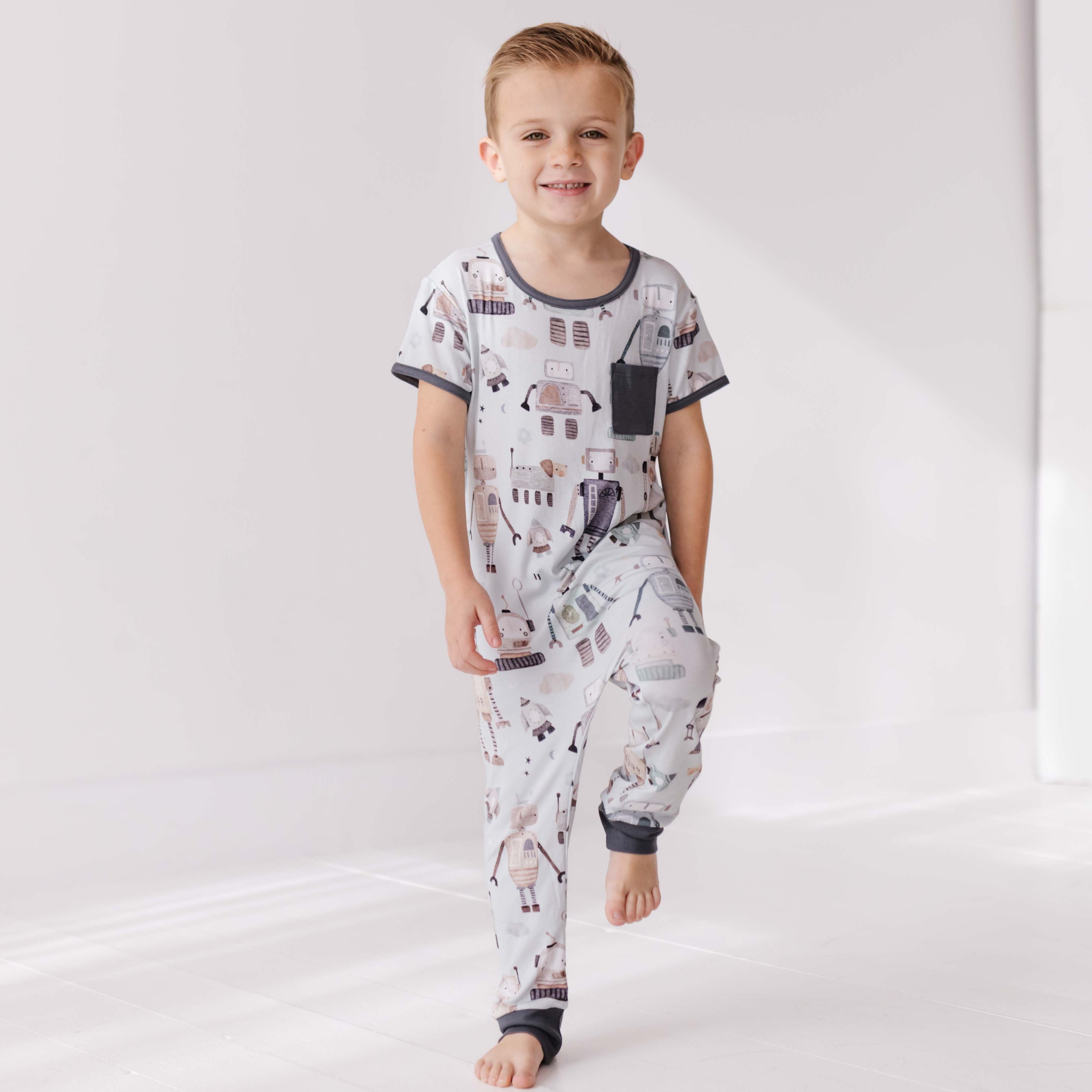 Bot Buddies Short Long Romper