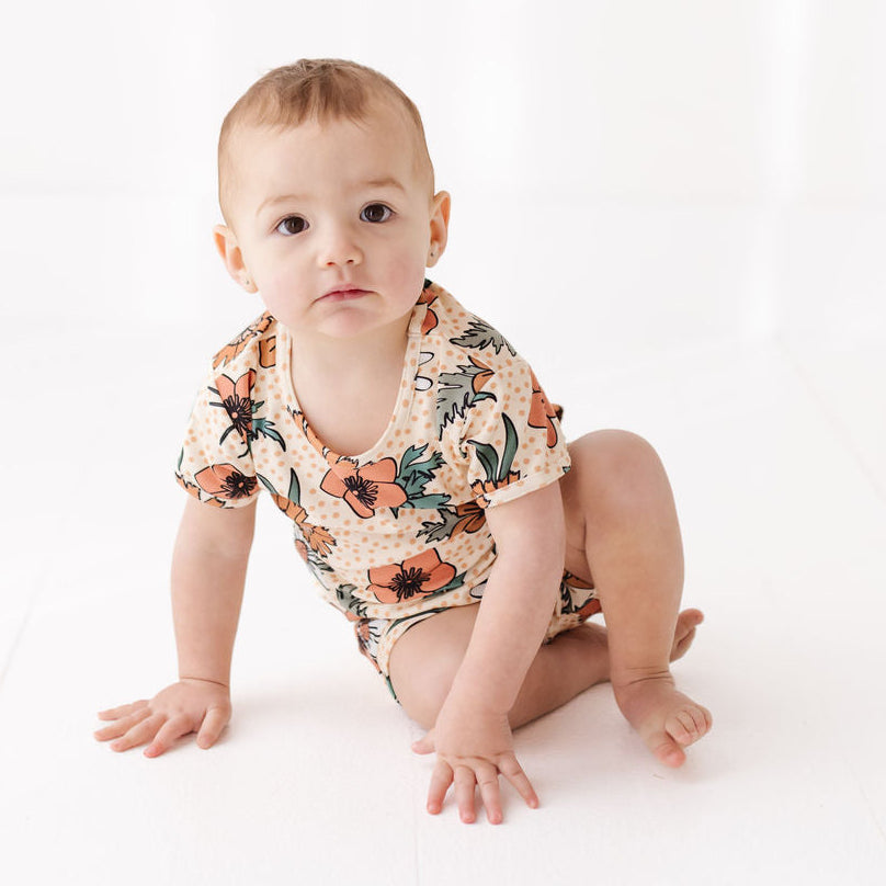 Flowering Frolic Shorty Romper Luxe Edition | Cotton Bamboo Blend