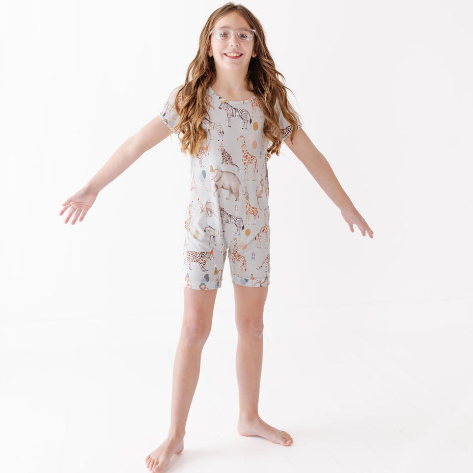 Party At The Zoo Kid's Shorty Romper