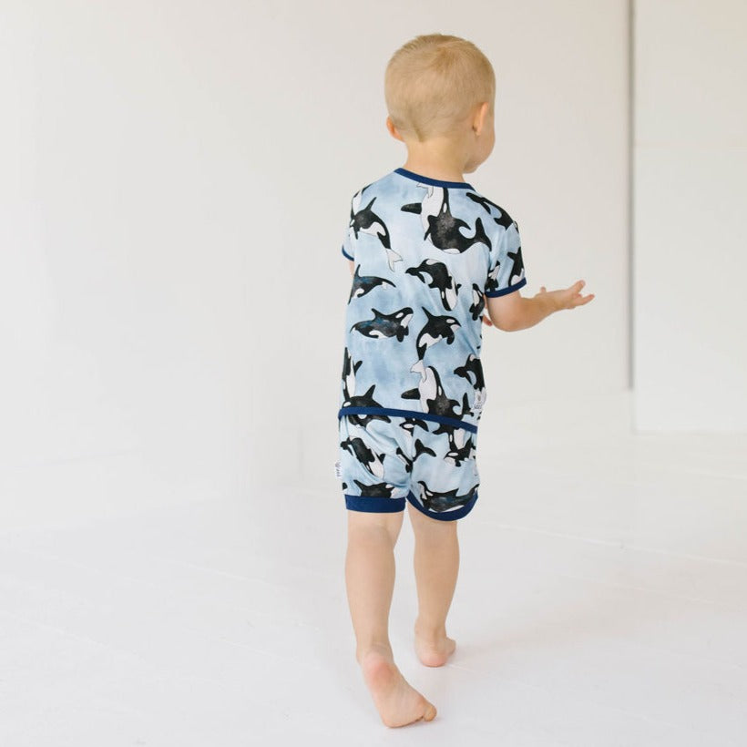 Save the Whales Shorty Romper