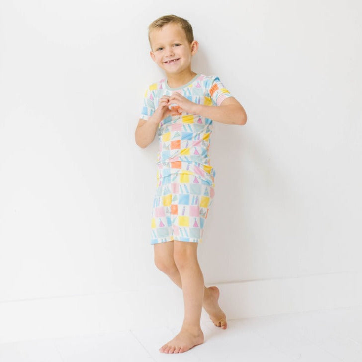 Make A Wish Two Piece Kid's Short Jammie Set (6-12/14)
